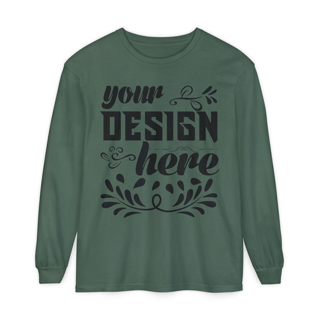 Customizable Comfort Colors 6014 Unisex Garment Dyed Long Sleeve T Shirt