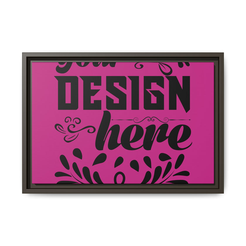 Customizable Framed Matte Canvas Print with Pinewood Frame Sawtooth Hanger