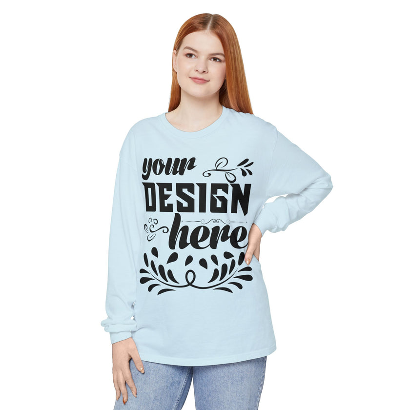 Customizable Comfort Colors 6014 Unisex Garment Dyed Long Sleeve T Shirt