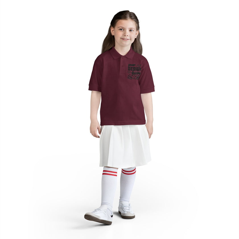 Customizable Gildan 8800B Youth DryBlend Jersey Polo Shirt