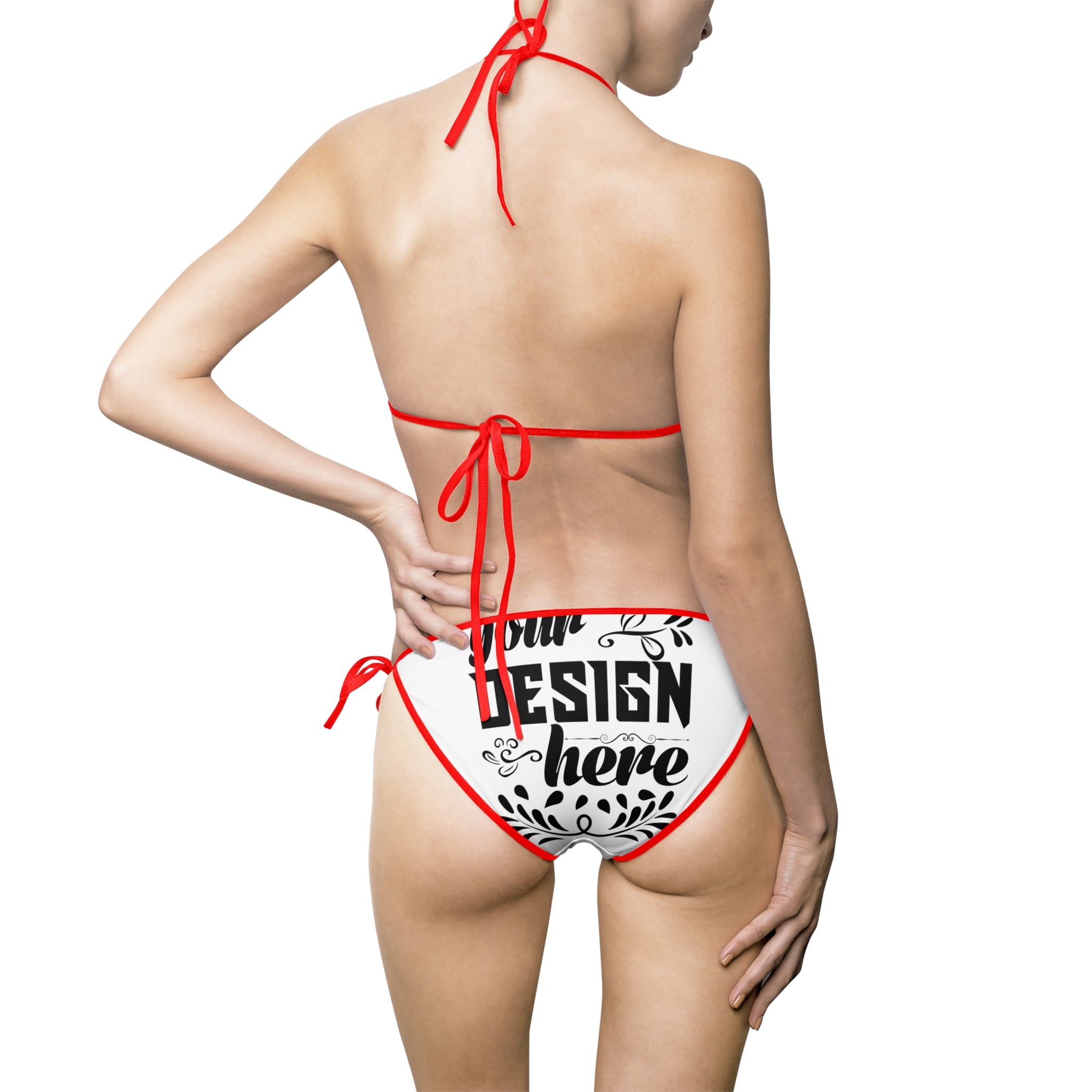 Customizable Womens Bikini Swimsuit Two Piece Polyester Spandex