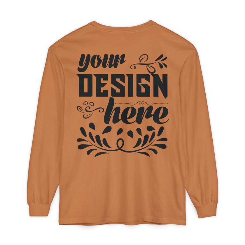 Customizable Comfort Colors 6014 Unisex Garment Dyed Long Sleeve T Shirt