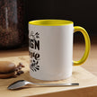 Customizable Accent Coffee Mug 11oz and 15oz Colored Interior Handle