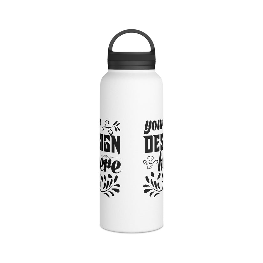 Customizable Stainless Steel Water Bottle with Handle Lid in Three Sizes