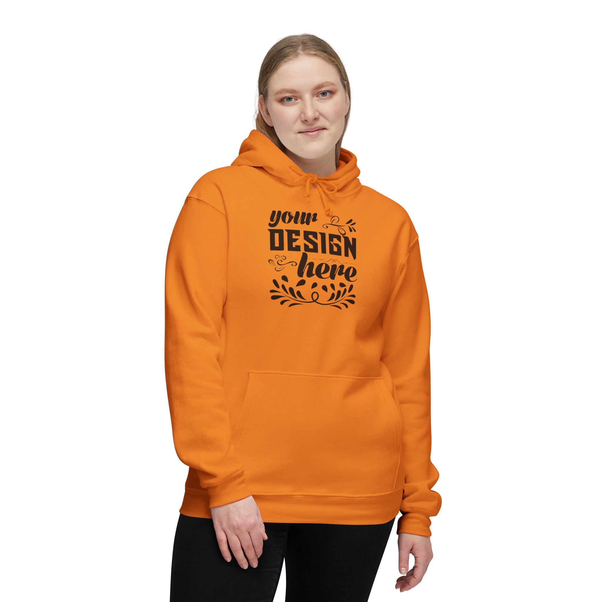 Customizable Bayside 960 Unisex Heavyweight Hooded Sweatshirt Made in US