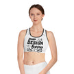 Customizable Generic Brand Sports Bra All Over Print Compression Fit