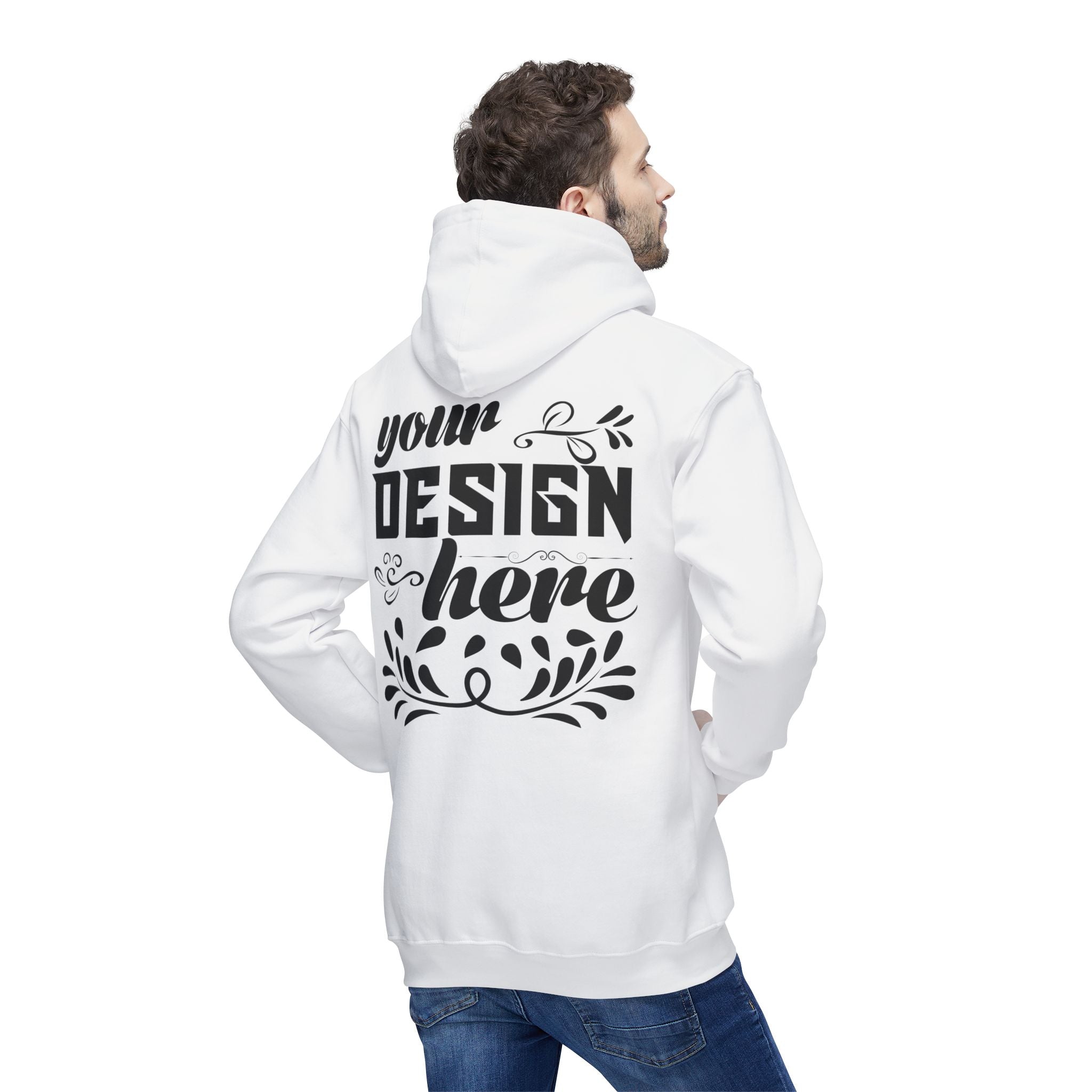 Customizable Bayside 960 Unisex Heavyweight Hooded Sweatshirt Made in US