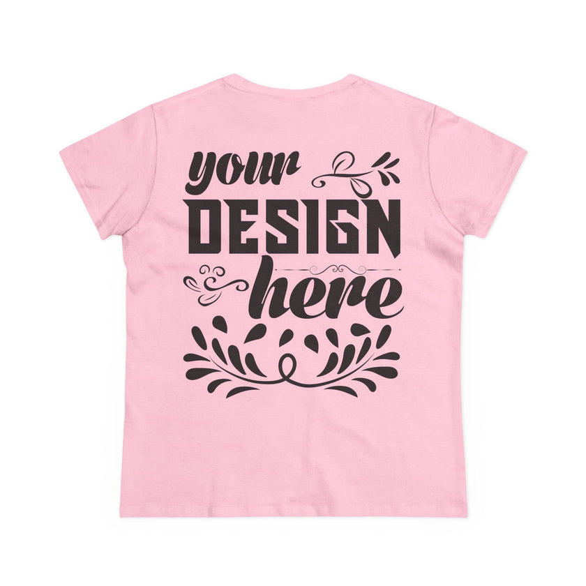 Customizable Gildan 5000L Womens Midweight Cotton Short Sleeve T-Shirt