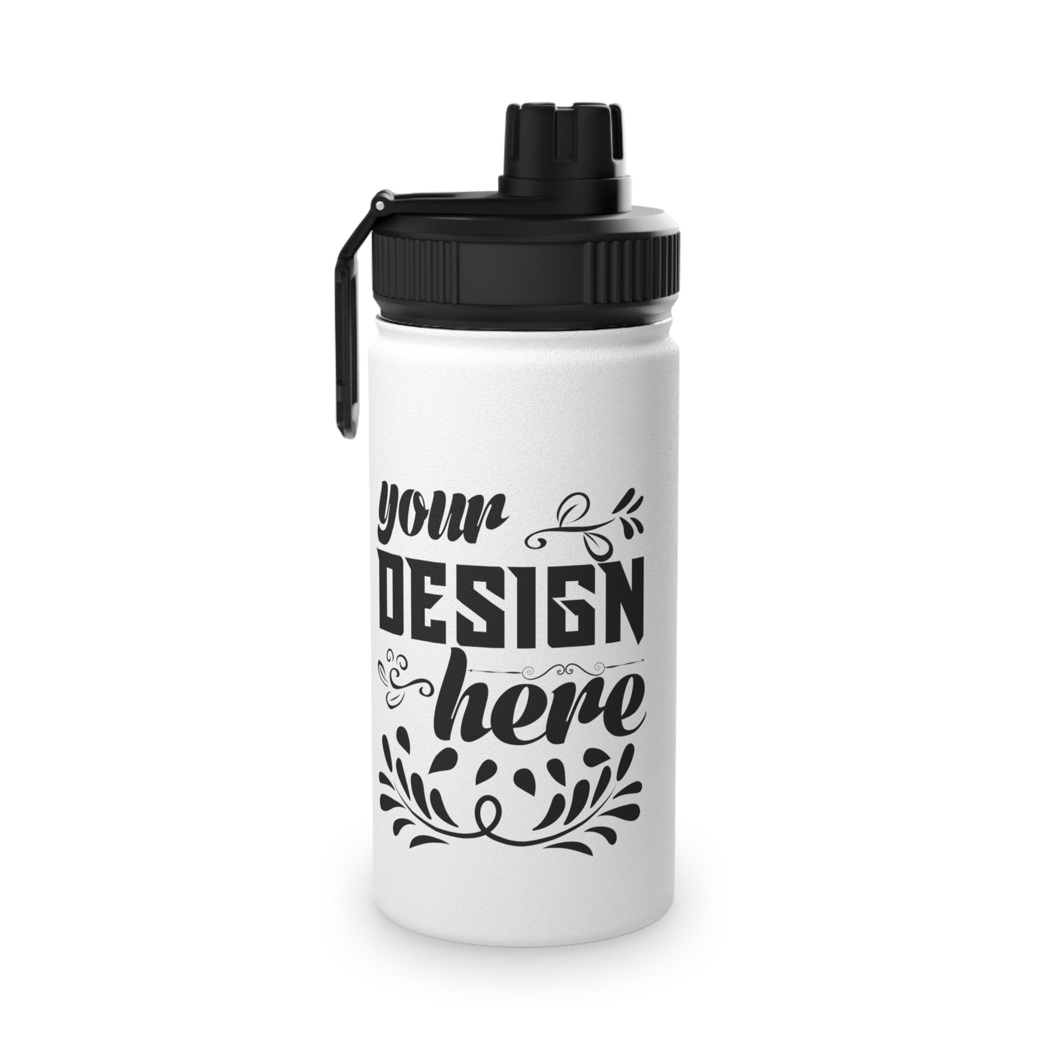 Customizable Stainless Steel Water Bottle with Sports Lid in Three Sizes