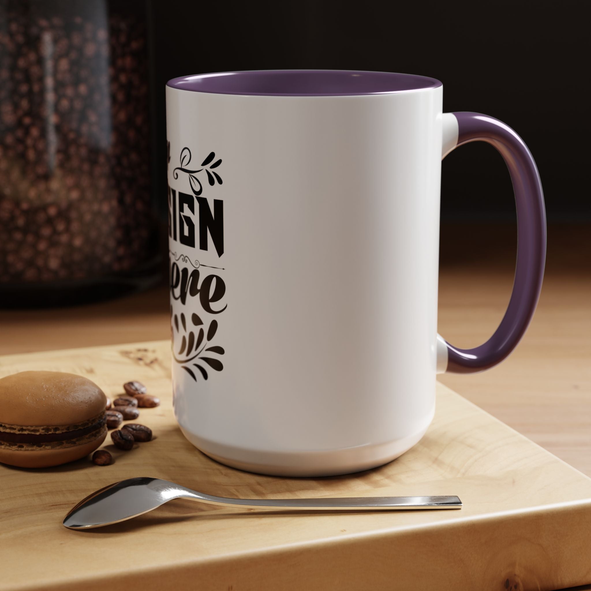 Customizable Accent Coffee Mug 11oz and 15oz Colored Interior Handle