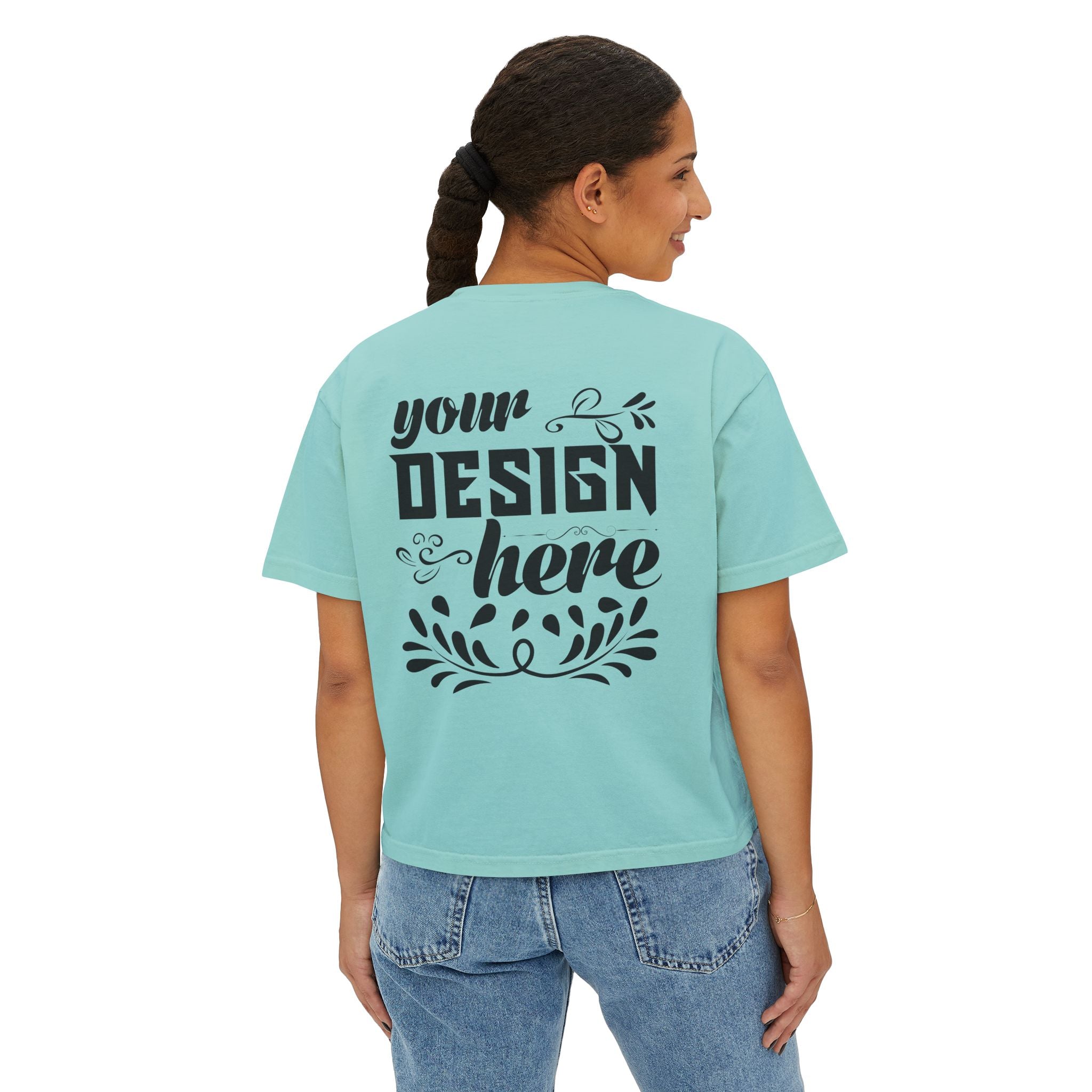 Customizable Comfort Colors 3023CL Womens Boxy Pigment Dyed T-Shirt