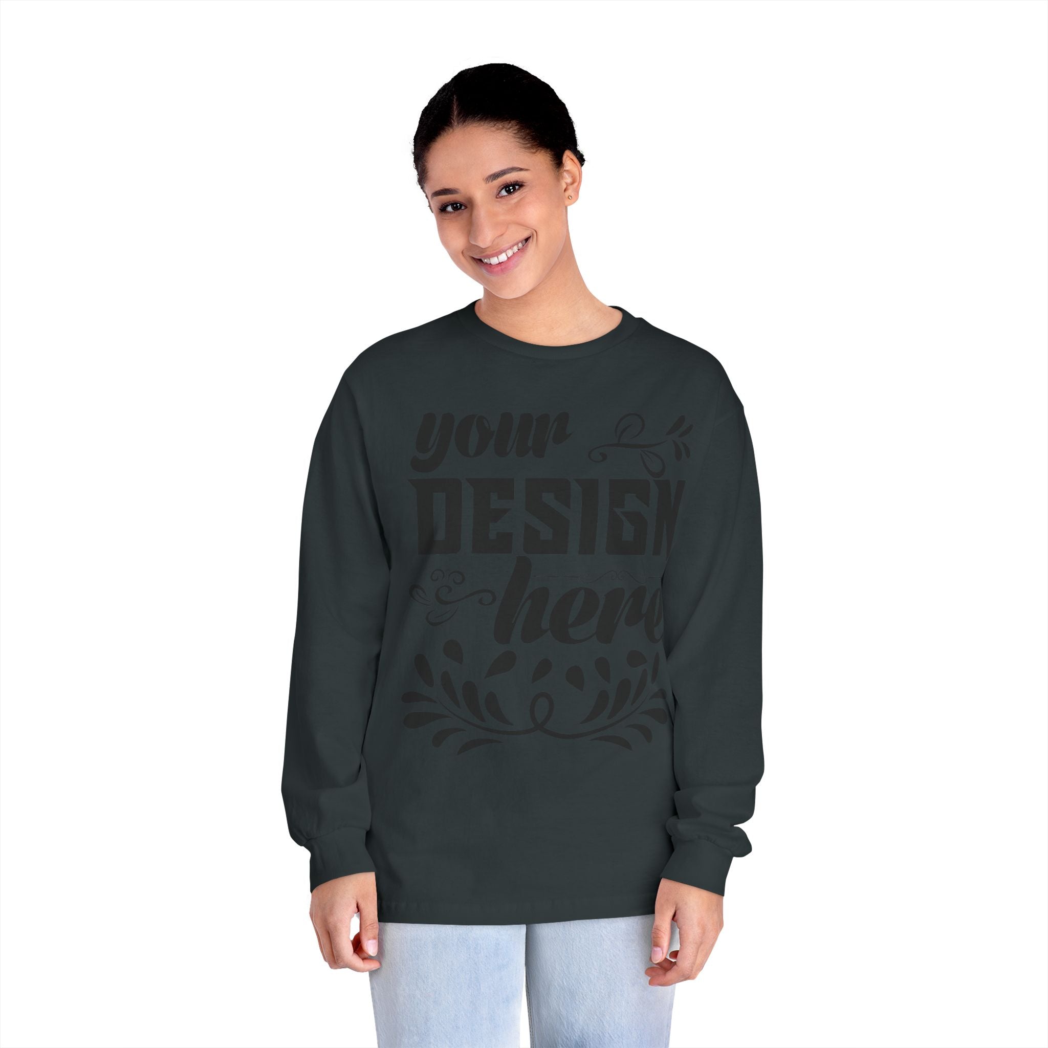 Customizable American Apparel 1304 Unisex Classic Long Sleeve T Shirt