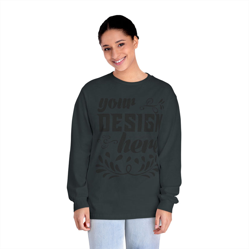 Customizable American Apparel 1304 Unisex Classic Long Sleeve T Shirt