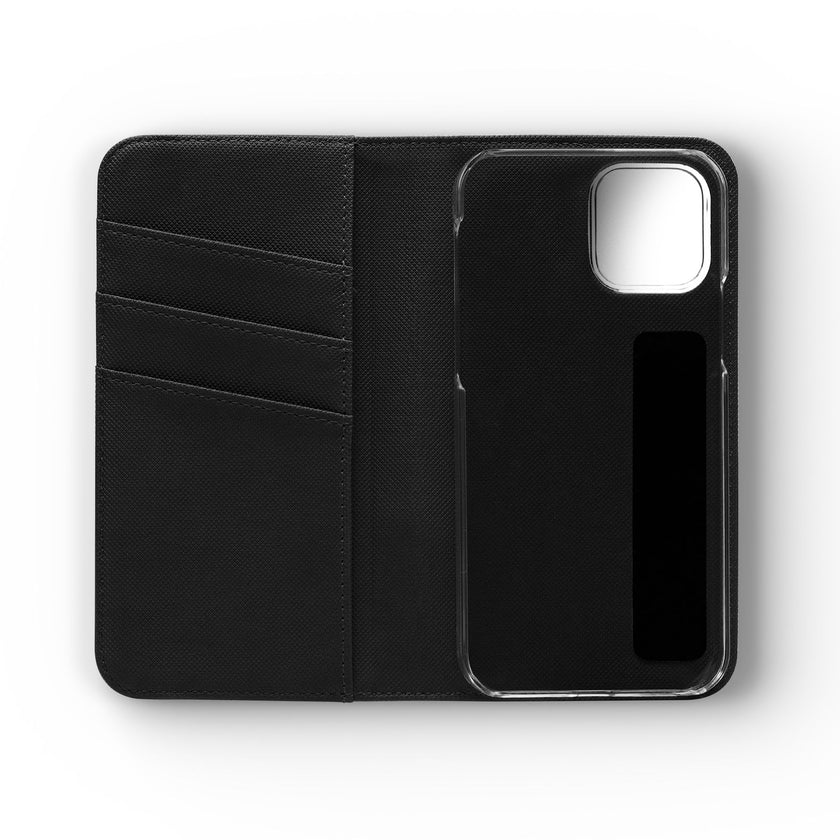 Customizable Flip Folio Phone Case With Card Slots Stand And Elastic Strap