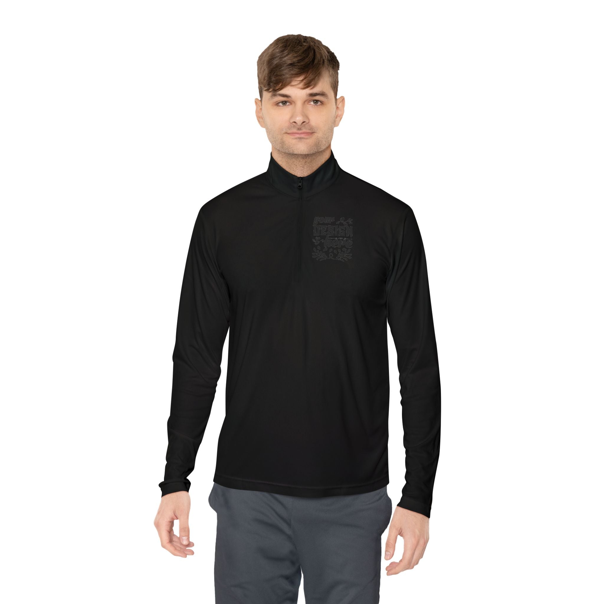 Customizable Sport Tek ST357 Unisex Lightweight Polyester Quarter Zip Pullover