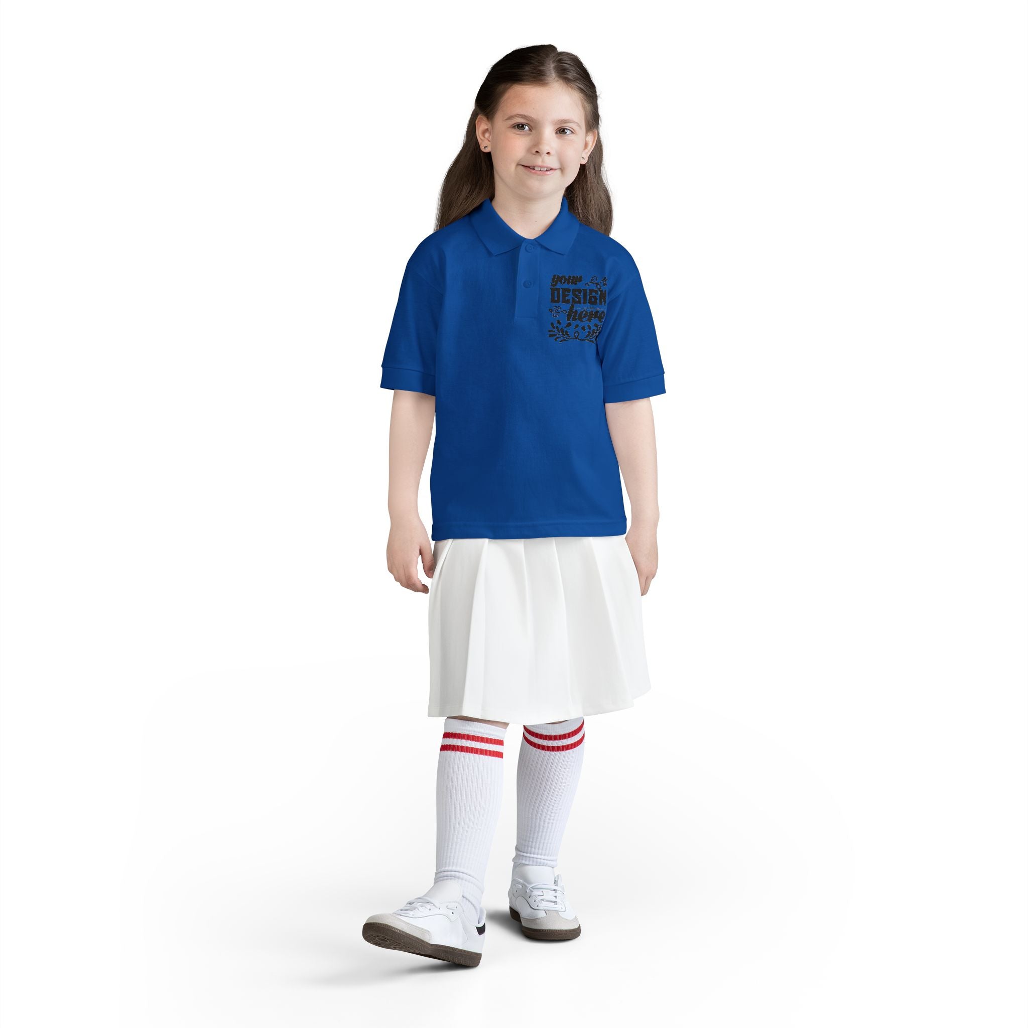 Customizable Gildan 8800B Youth DryBlend Jersey Polo Shirt