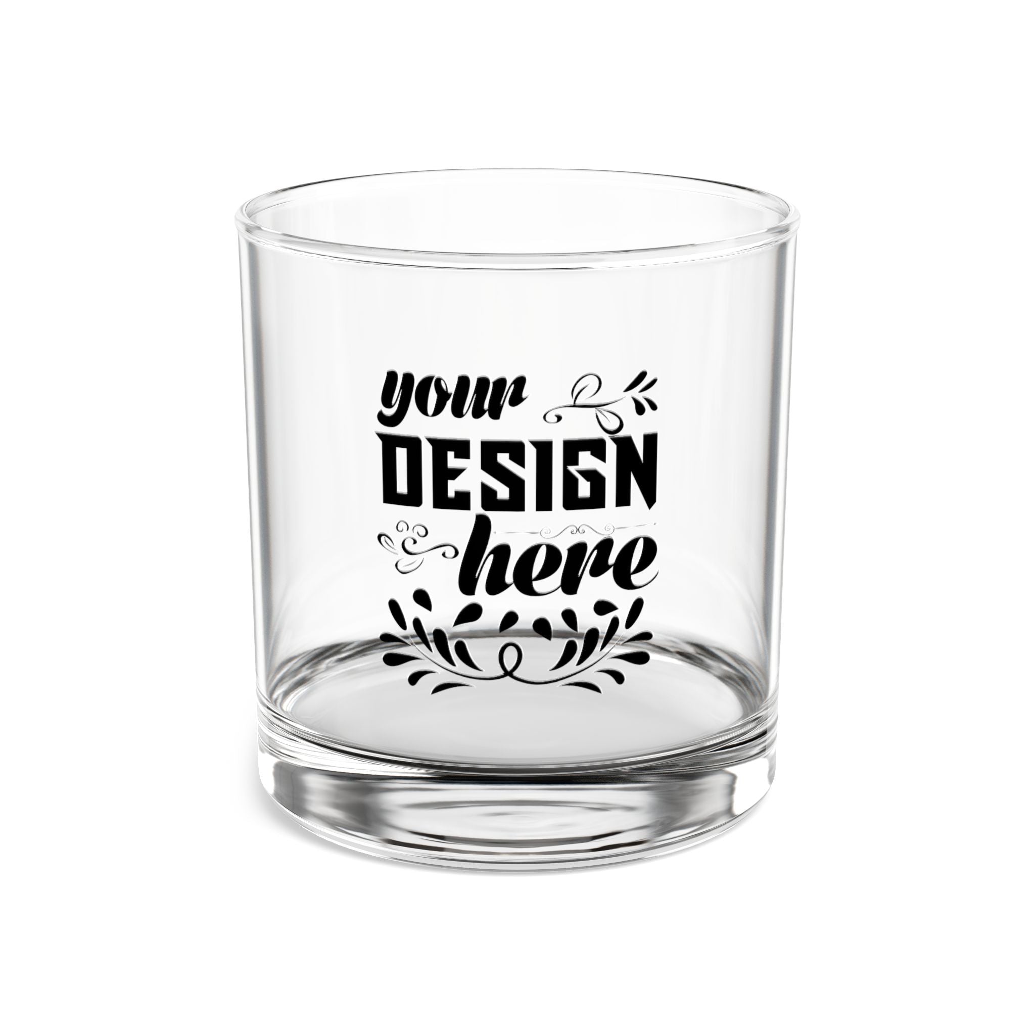 Customizable 10oz Tempered Glass Rocks Glass with Wraparound Print
