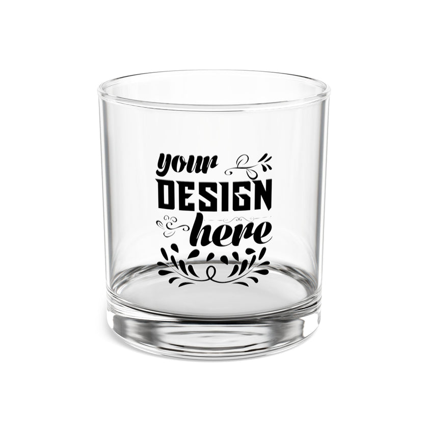 Customizable 10oz Tempered Glass Rocks Glass with Wraparound Print