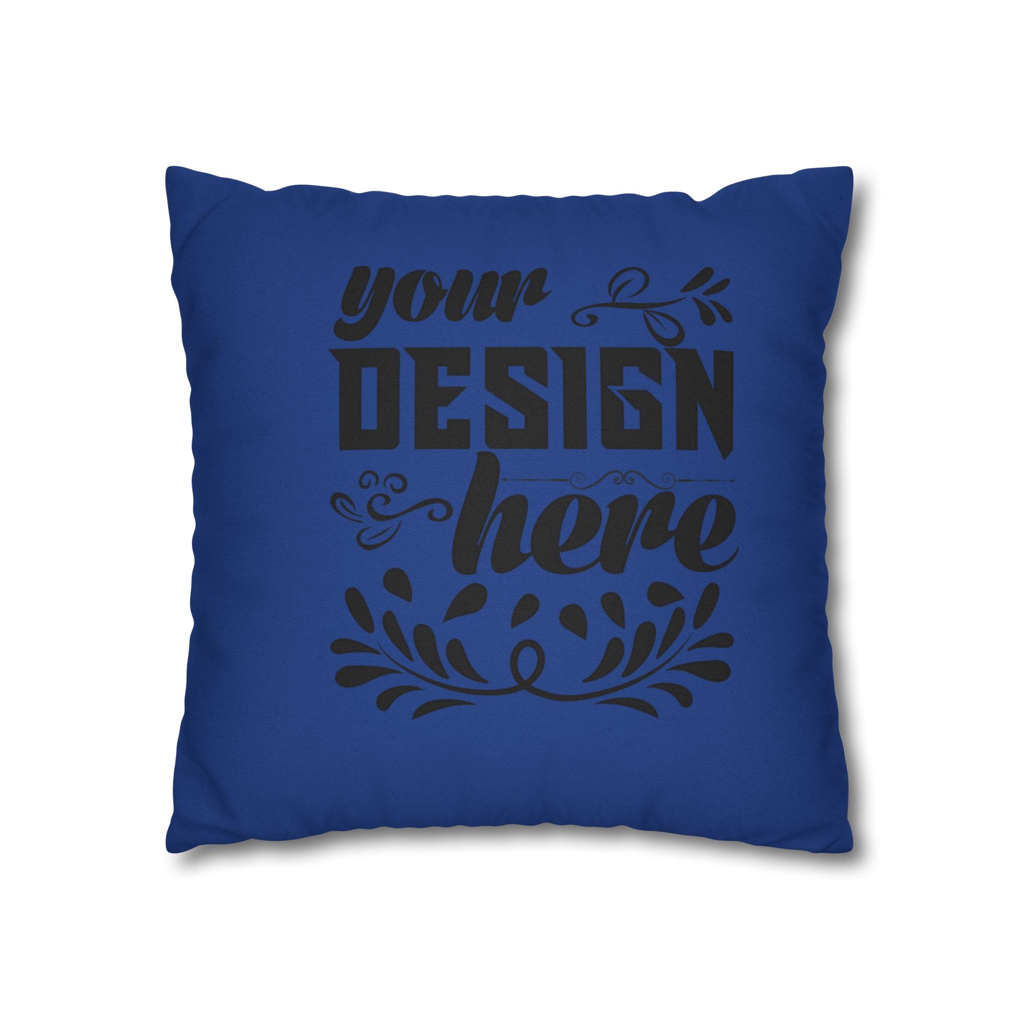 Customizable Spun Polyester Square Pillowcase Double-Sided Print Cover