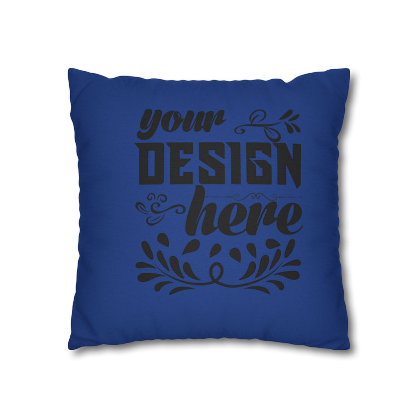 Customizable Spun Polyester Square Pillowcase Double-Sided Print Cover