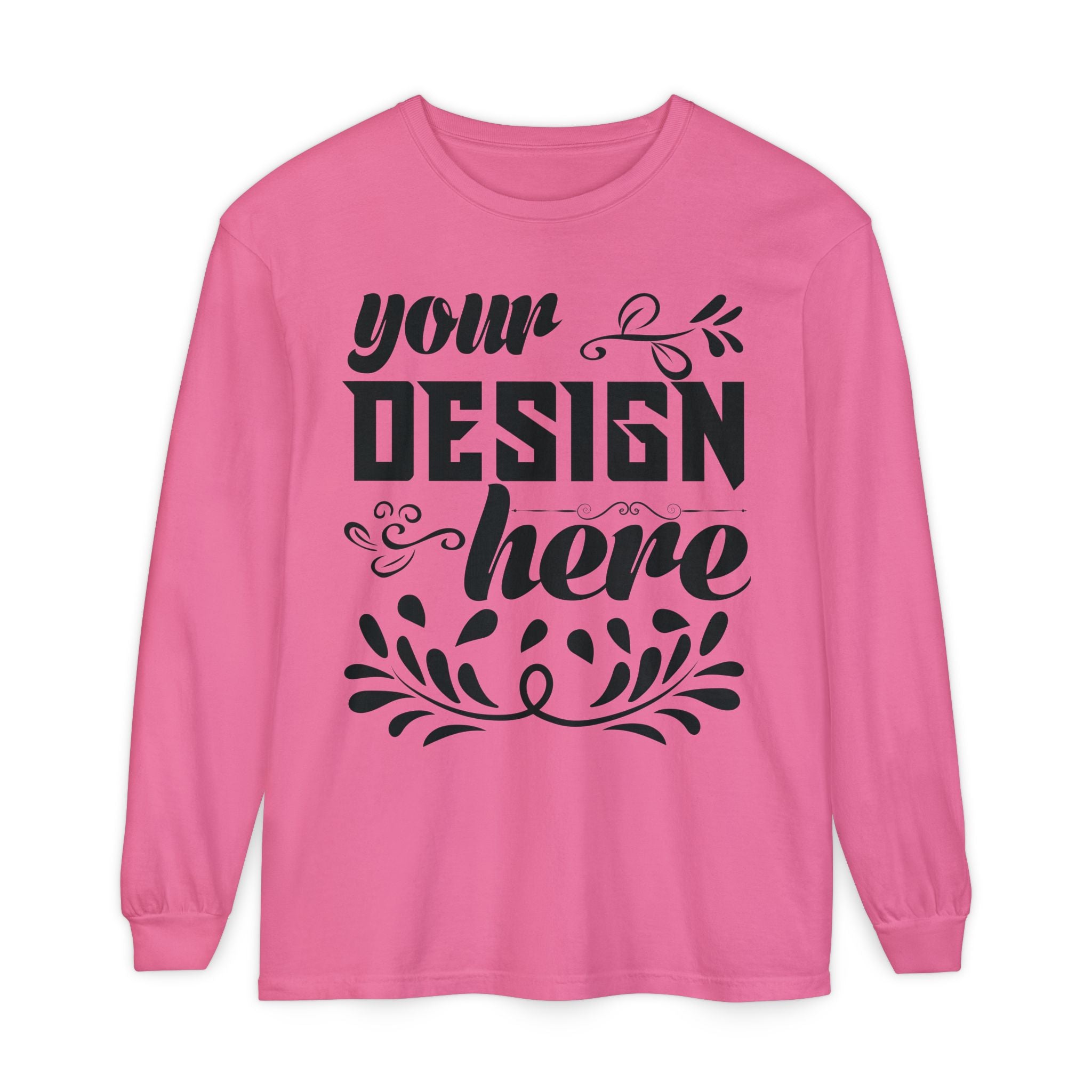 Customizable Comfort Colors 6014 Unisex Garment Dyed Long Sleeve T Shirt