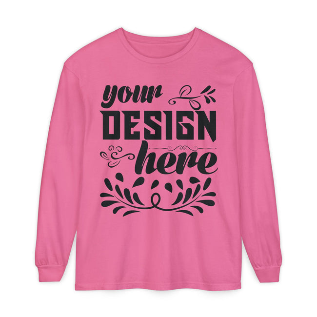 Customizable Comfort Colors 6014 Unisex Garment Dyed Long Sleeve T Shirt