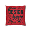 Customizable Faux Suede Square Pillowcase with Concealed Zipper Closure