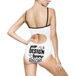 Customizable Women One-Piece Swimsuit With Back Cutout AOP