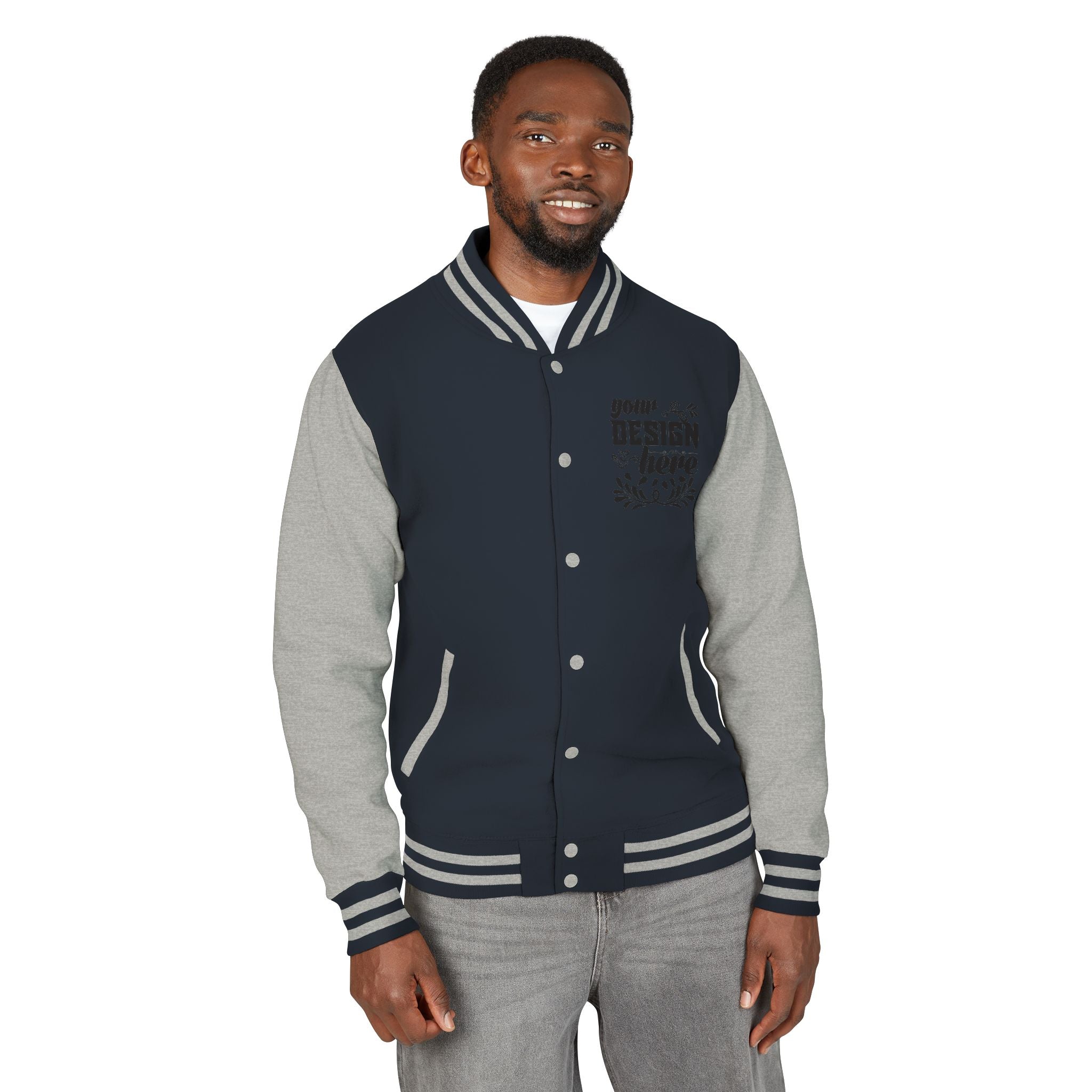 Customizable AWDis JH043 Unisex Heavyweight Letterman Jacket