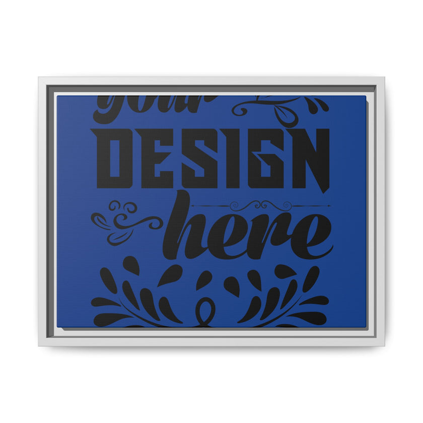 Customizable Framed Matte Canvas Print with Pinewood Frame Sawtooth Hanger