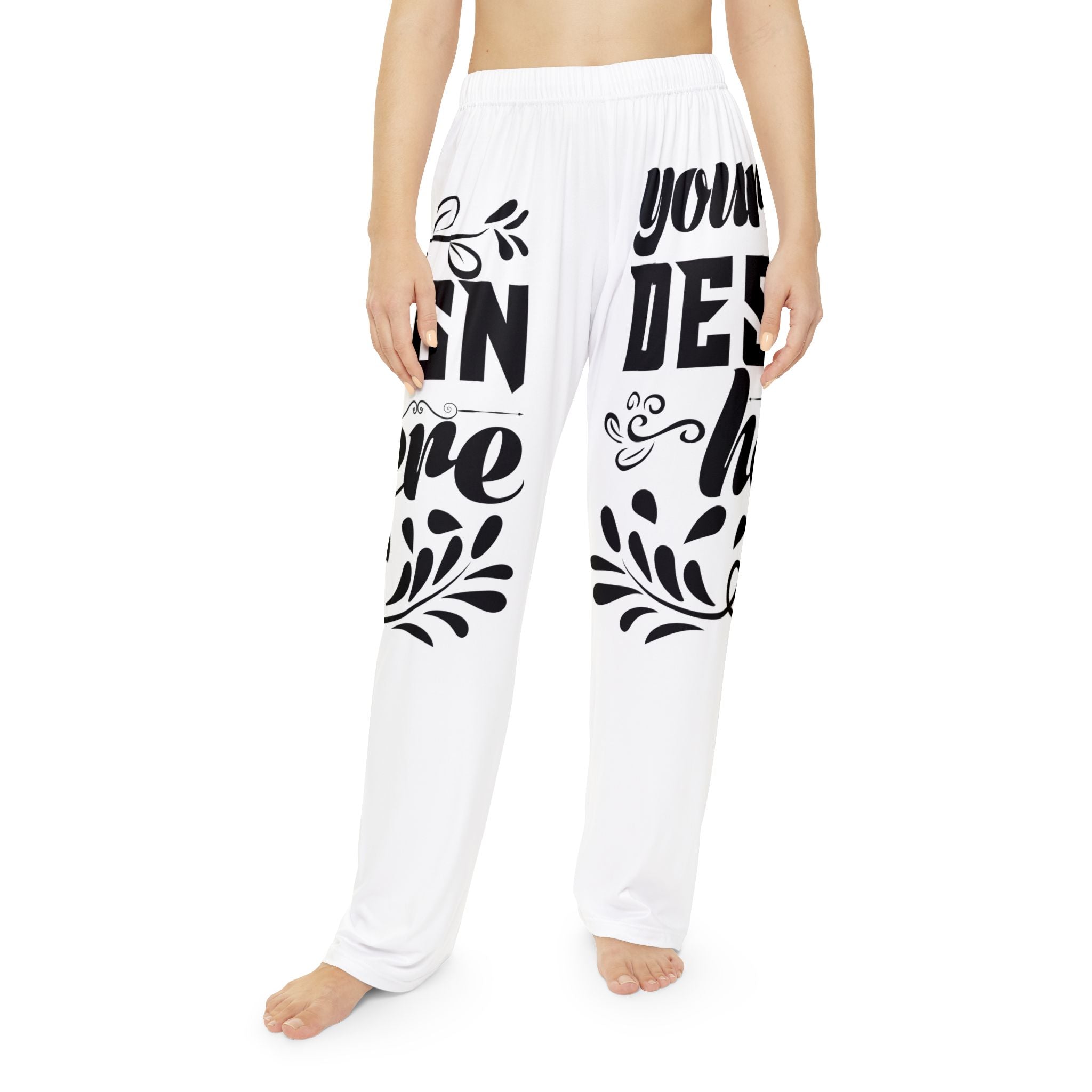 Customizable Womens Pajama Pants All Over Print Light Brushed Polyester