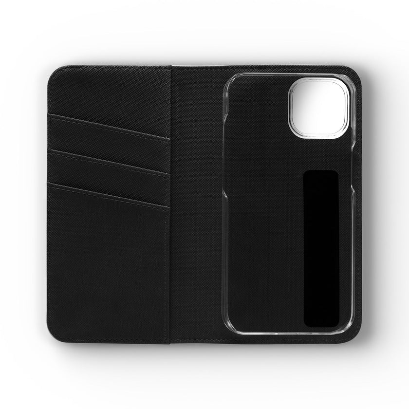 Customizable Flip Folio Phone Case With Card Slots Stand And Elastic Strap