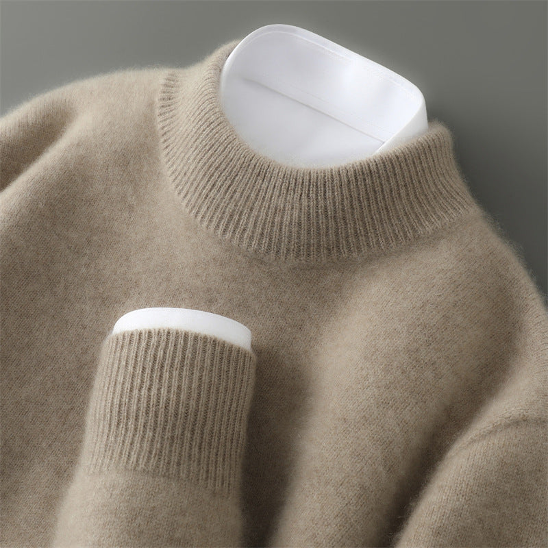 Nameria Wool Half Turtleneck Sweater Thick Knit Loose Fit