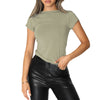 Nameria Milk Silk Blend Slim Fit Short Sleeve T-Shirt