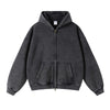 Nameria Unisex Retro Fleece Lined Hooded Zip Sweatshirt
