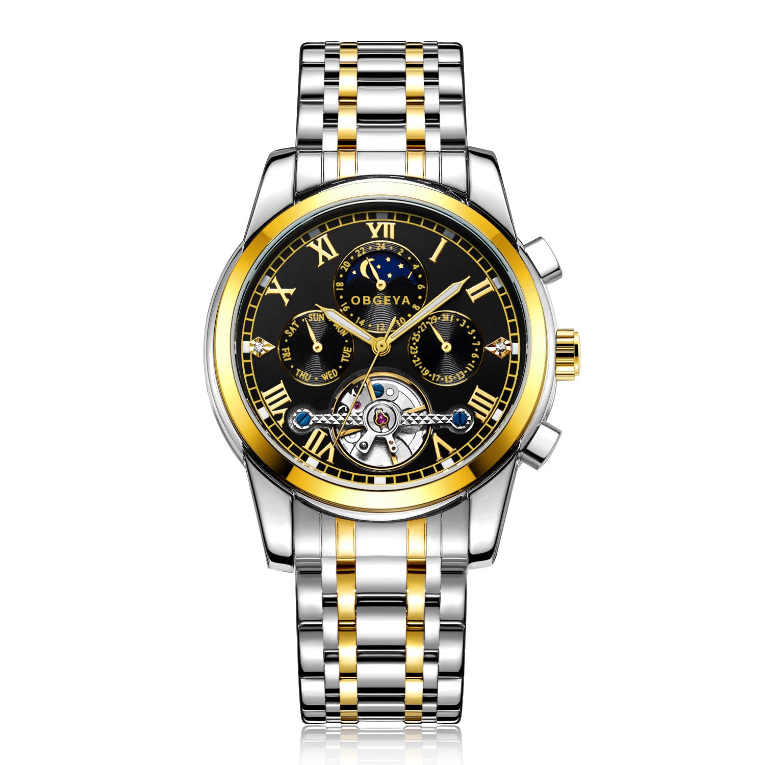 Nameria Automatic Moon Phase Watch Stainless Steel
