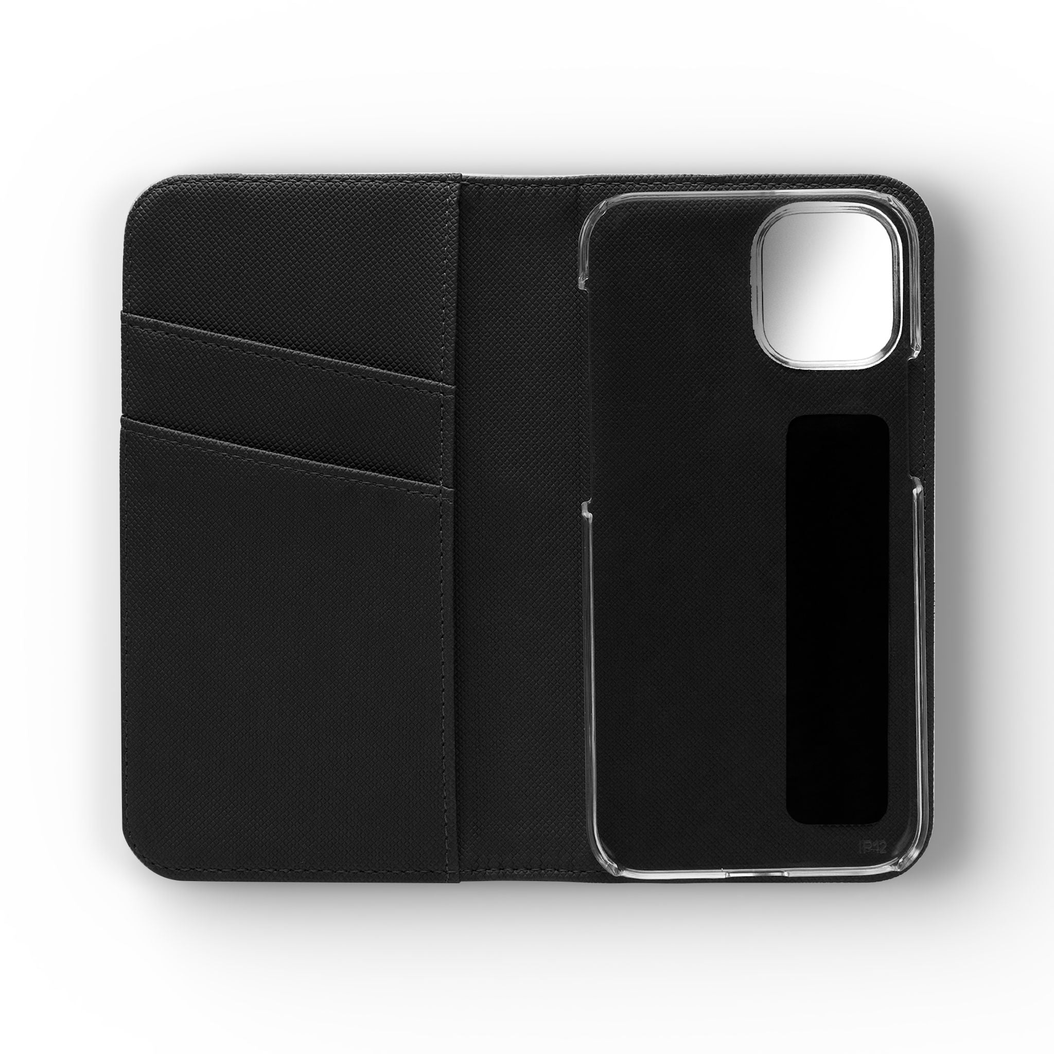 Customizable Flip Folio Phone Case With Card Slots Stand And Elastic Strap