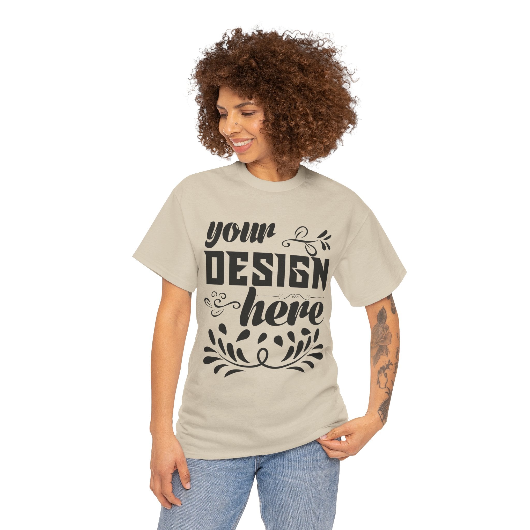 Customizable Gildan 5000 Unisex Heavy Cotton T-Shirt Classic Fit