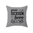 Customizable Spun Polyester Square Pillow with Double Sided Print and Zipper