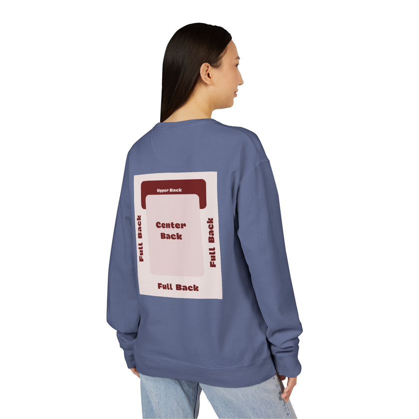 Customizable Hanes GDH400 Unisex Garment Dyed Crewneck Sweatshirt