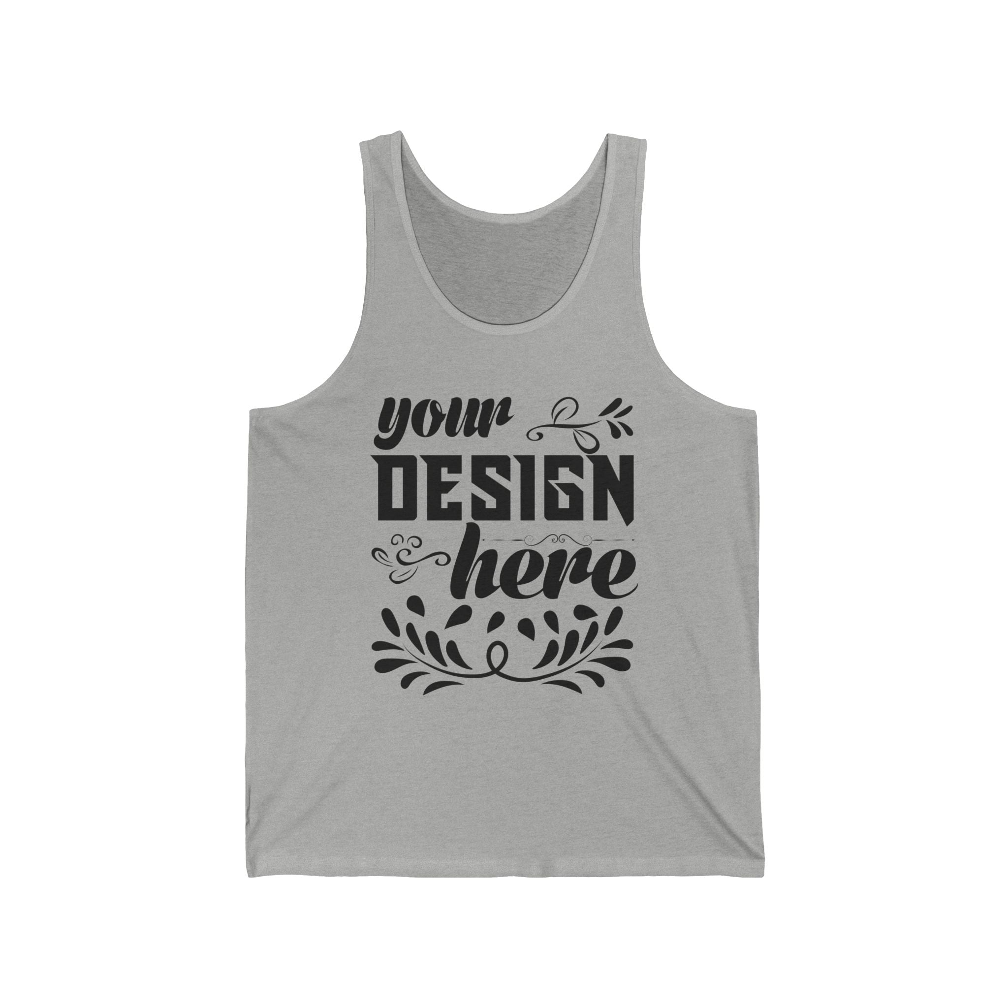 Customizable Bella+Canvas 3480 Unisex Jersey Tank Top Lightweight Retail Fit