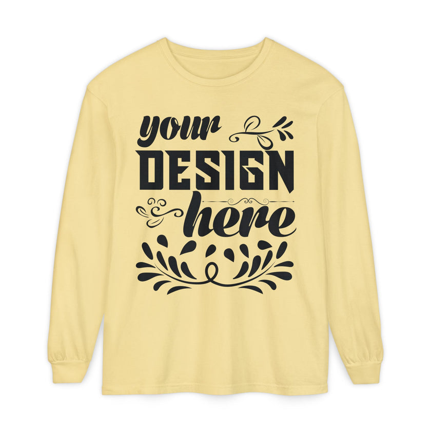 Customizable Comfort Colors 6014 Unisex Garment Dyed Long Sleeve T Shirt