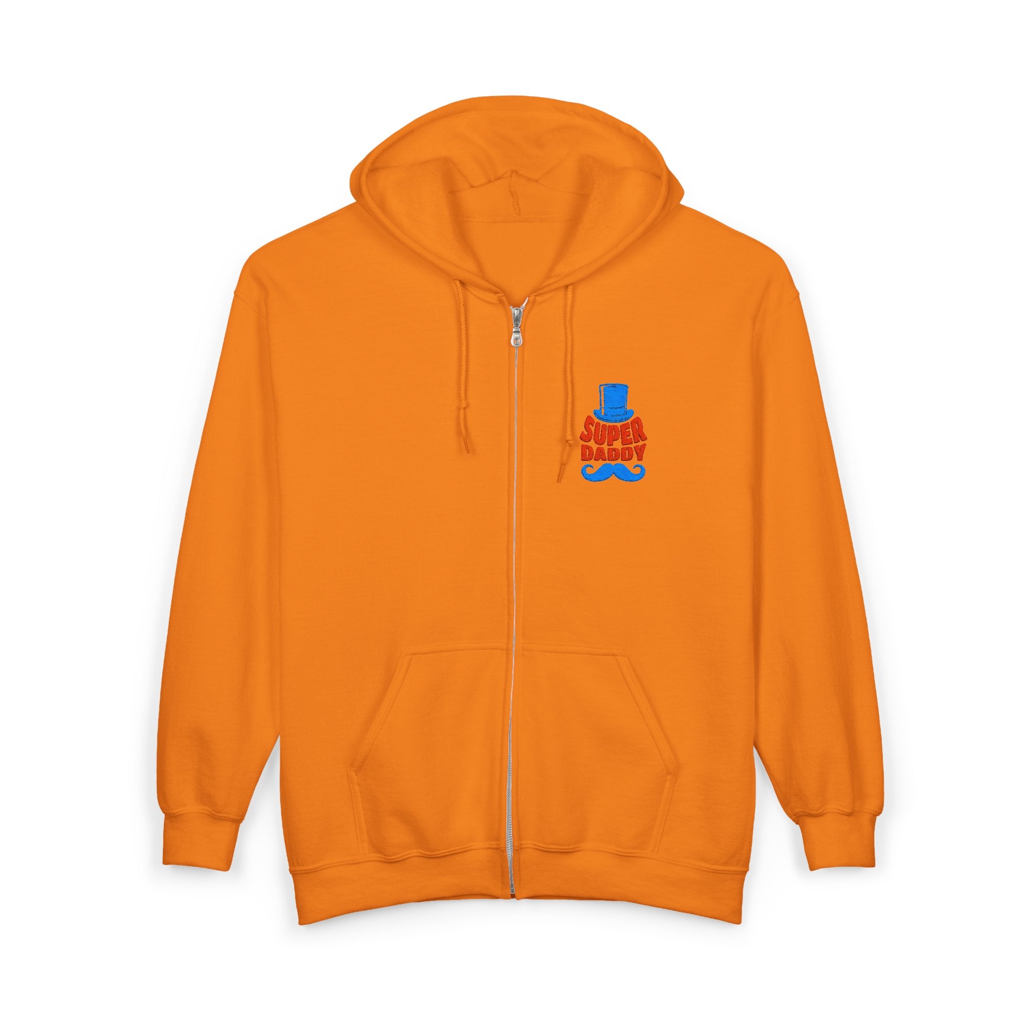 Gildan 18600 Unisex Full Zip Hoodie | Super Daddy Embroidery