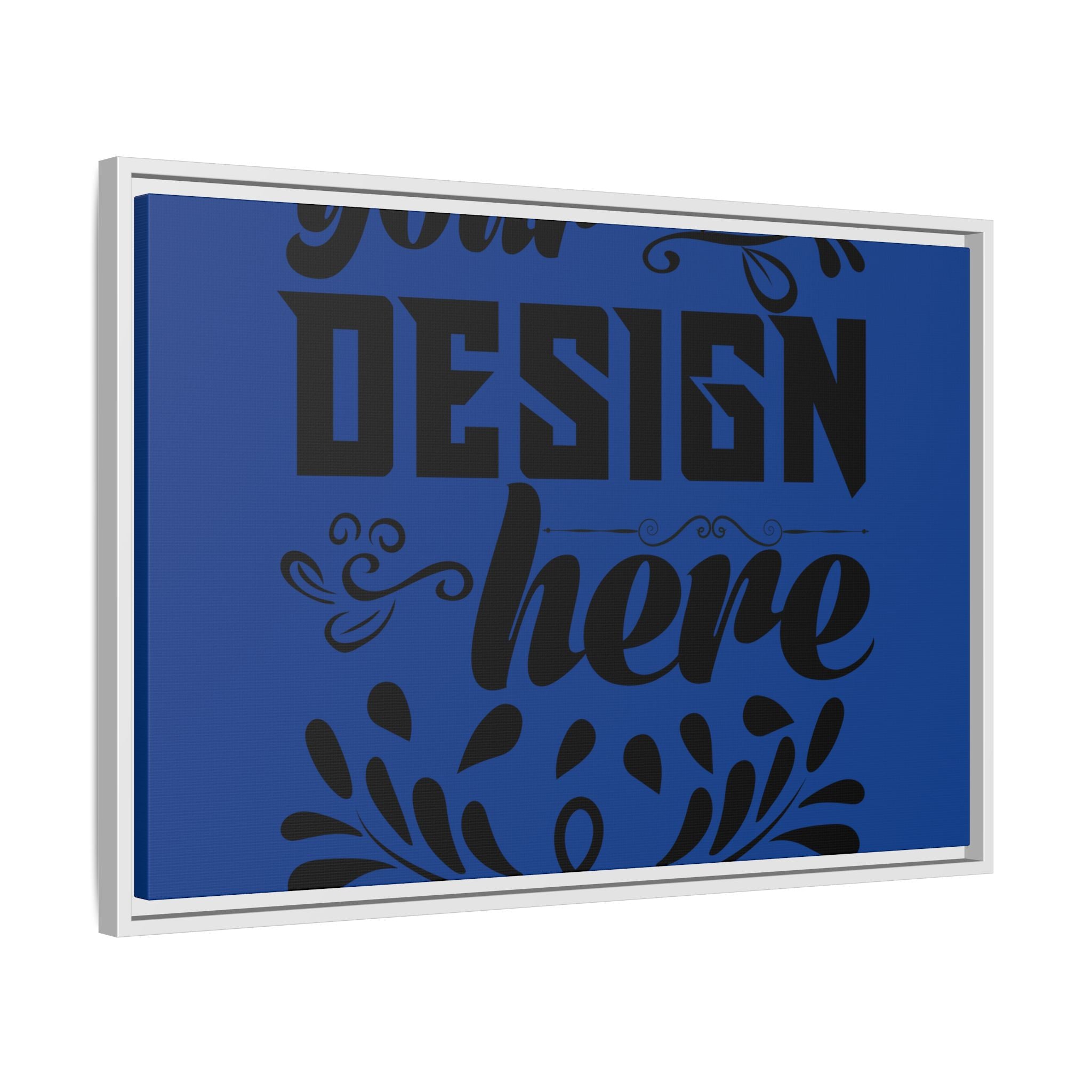 Customizable Framed Matte Canvas Print with Pinewood Frame Sawtooth Hanger