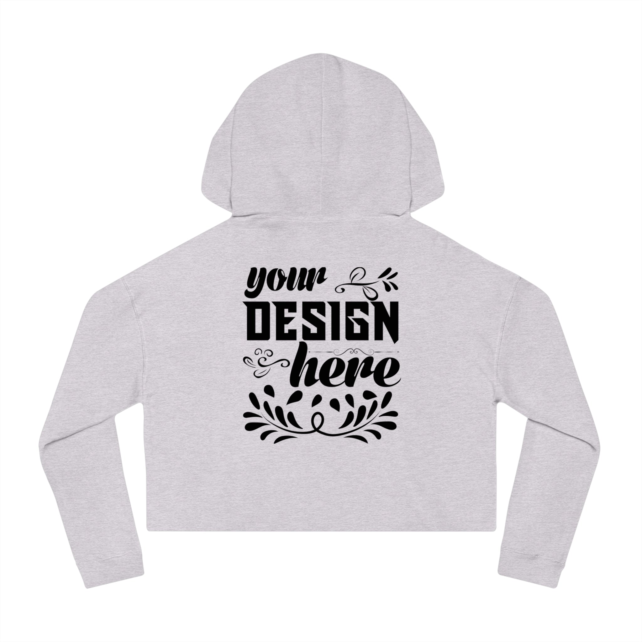 Customizable Independent Trading Women Cropped Hooded Sweatshirt