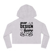 Customizable Independent Trading Women Cropped Hooded Sweatshirt