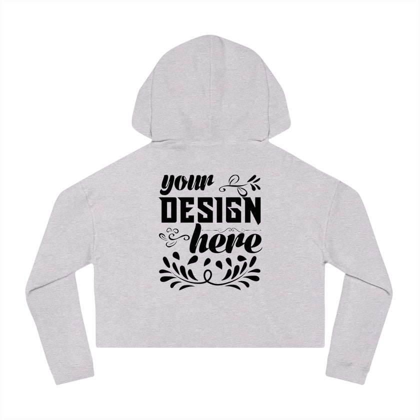 Customizable Independent Trading Women Cropped Hooded Sweatshirt