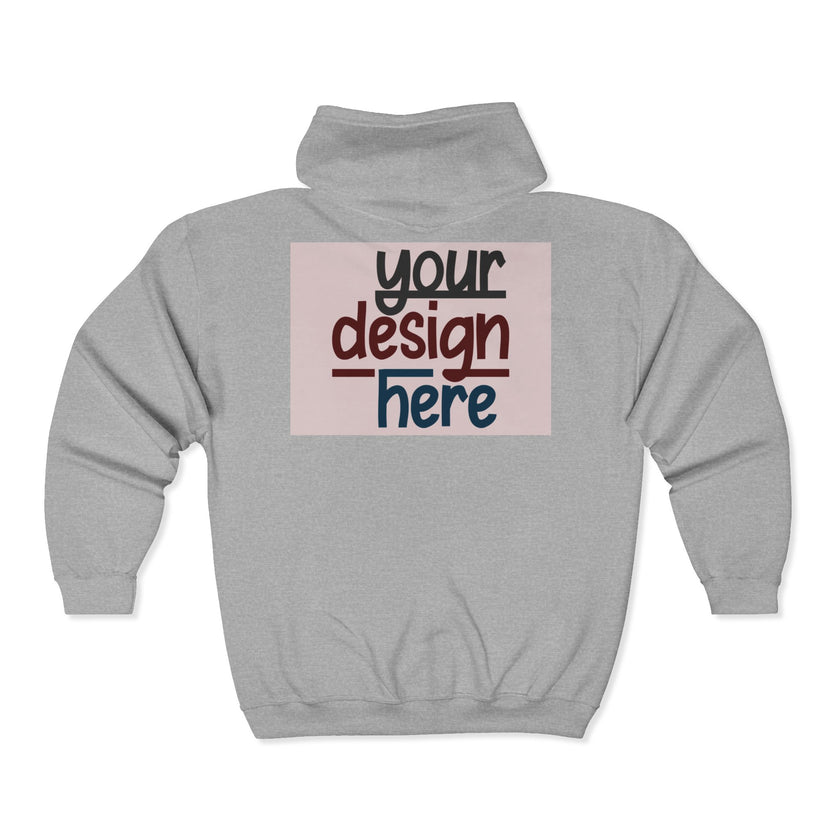 Customizable Gildan 18600 Unisex Heavy Blend Full Zip Hoodie
