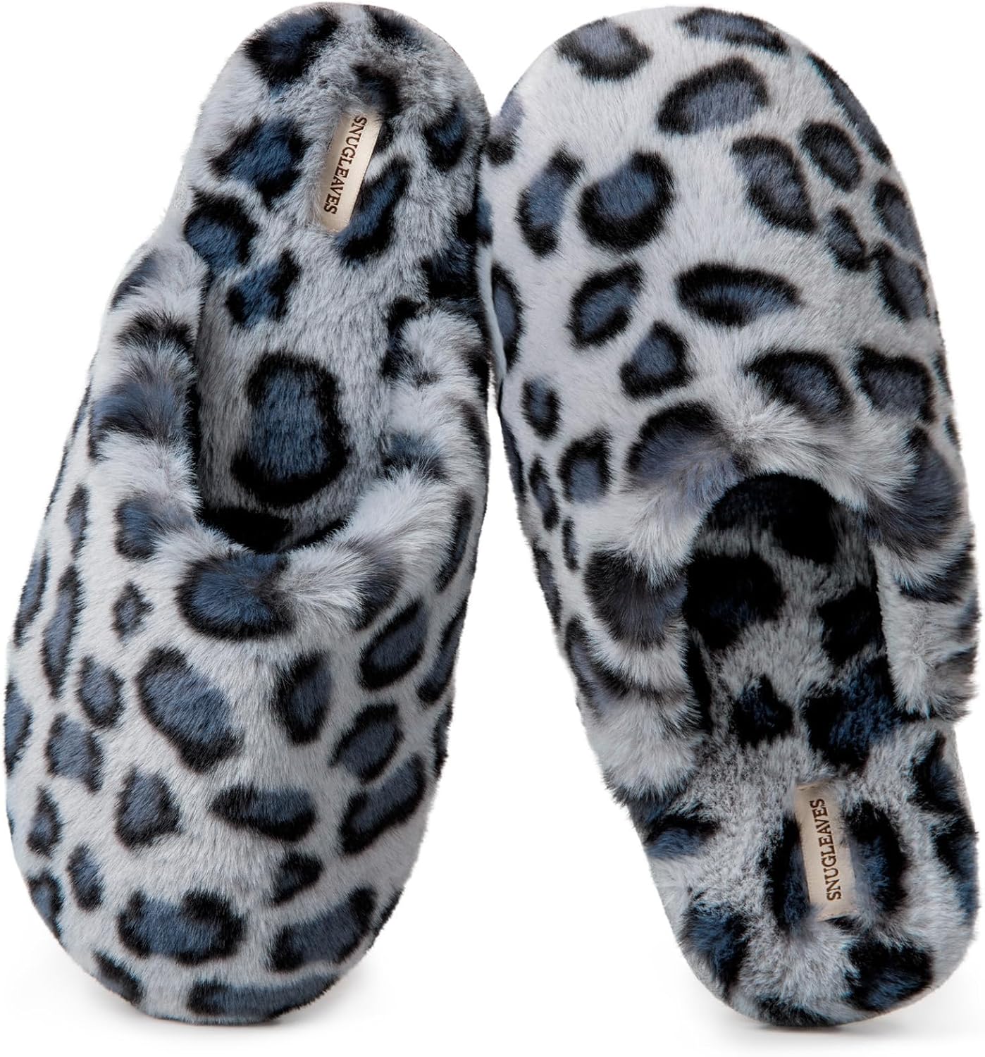 Women’s Plush Faux Fur Memory Foam Scuff Slippers – Cozy Indoor Slip-On House Shoes