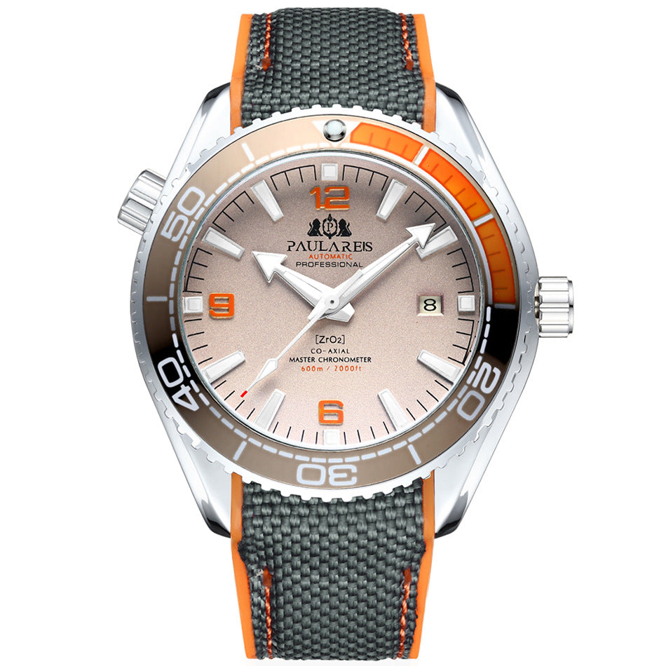 Nameria Automatic Luminous Date Watch Rubber Strap 45mm